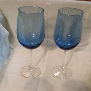 Libby Vina Blue Wineglass Made By LIBBY GLASS CO.